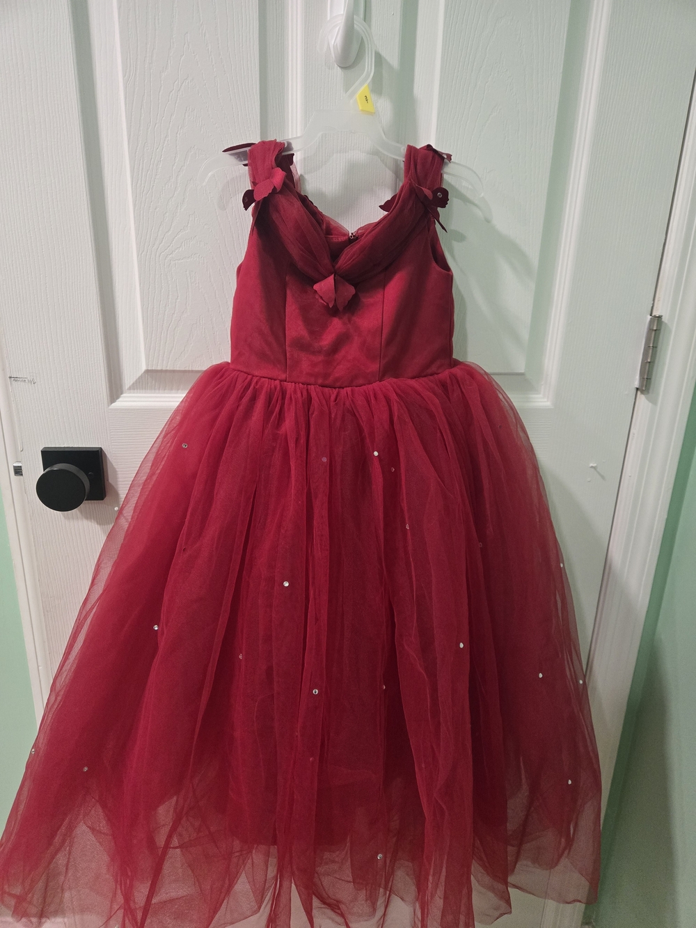Girls' Red Tulle Formal Dress